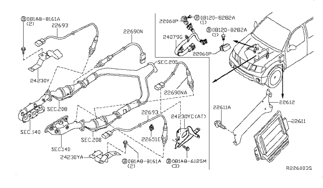 2012 Nissan NV Engine Control Module Diagram for 23710-9JB3A