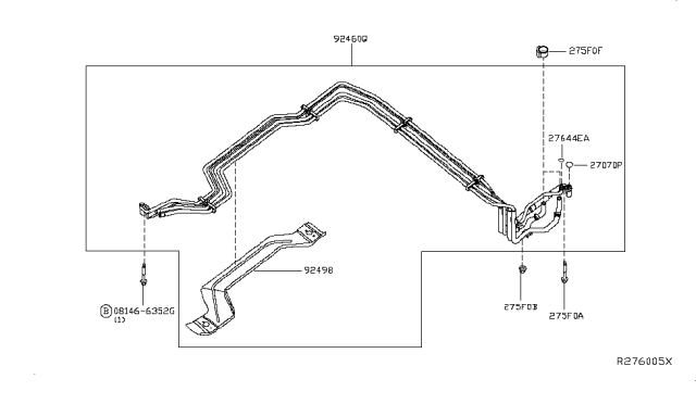 2015 Nissan NV Pipe-Cooler Diagram for 92460-1PA0B