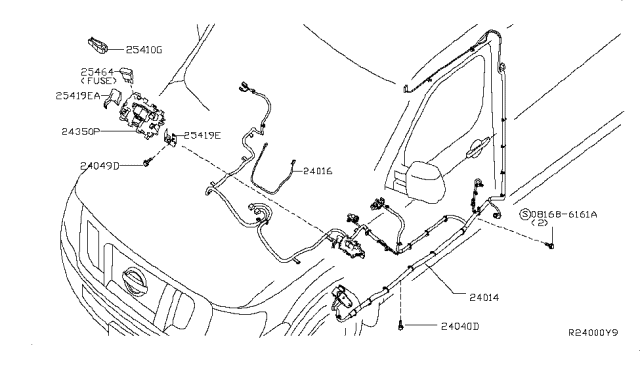 2014 Nissan NV Harness-Body Diagram for 24014-1PB1A