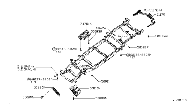 2013 Nissan NV Frame Diagram 2