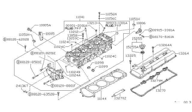 1994 Nissan 240SX Sling-Engine Diagram for 10006-53F01