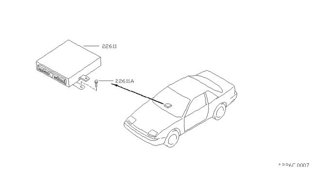 1989 Nissan 240SX Engine Control Unit Assembly Diagram for 23710-40F01