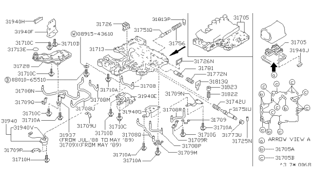 1989 Nissan 240SX Control Valve (ATM) Diagram 1