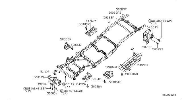 2009 Nissan Xterra Frame Diagram 2