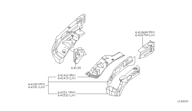 2012 Nissan Xterra Hood Ledge & Fitting Diagram