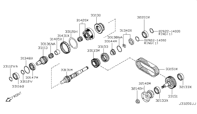 2015 Nissan Xterra Transfer Gear Diagram 1