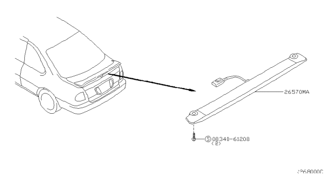 2001 Nissan Sentra High Mounting Stop Lamp Diagram 2