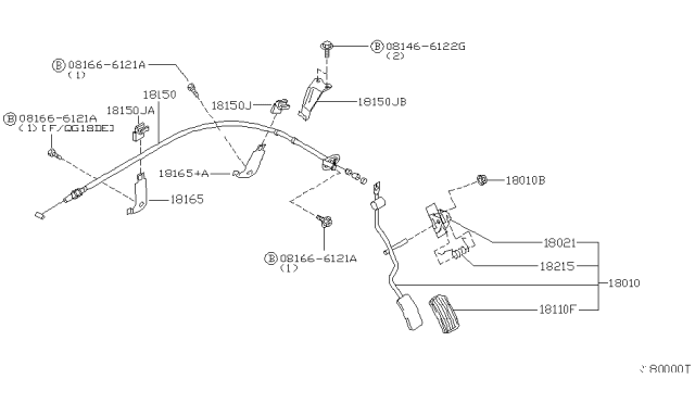 2001 Nissan Sentra Accelerator Linkage Diagram 1
