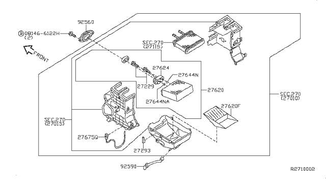 2000 Nissan Sentra Cooling Unit Diagram
