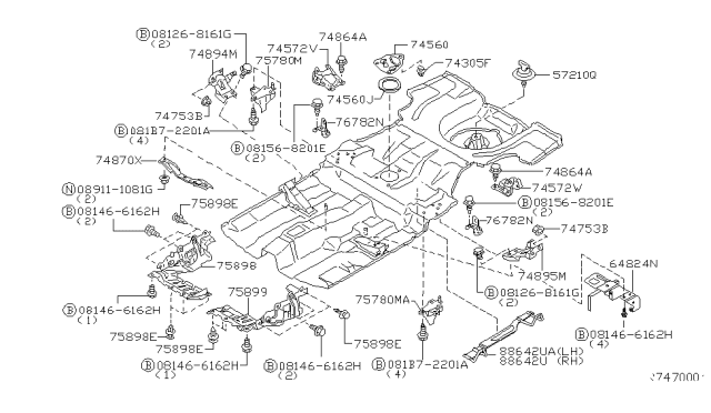 2002 Nissan Sentra Floor Fitting Diagram 2