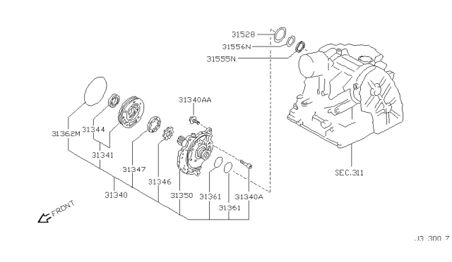 2001 Nissan Sentra Engine Oil Pump Diagram 1