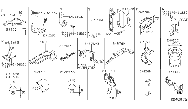 2006 Nissan Sentra Clip-Wiring Harness Diagram for 24200-0M000