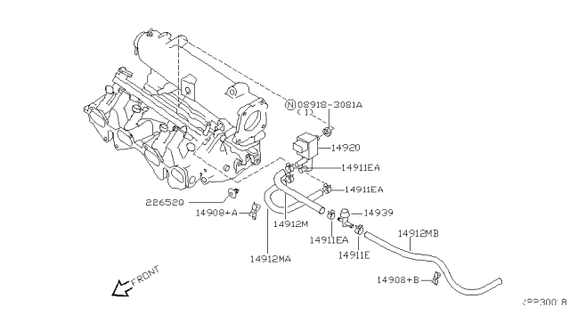2002 Nissan Sentra Engine Control Vacuum Piping Diagram 2
