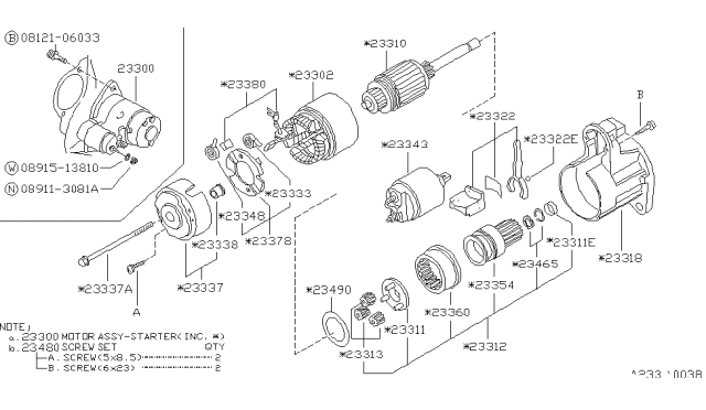 1989 Nissan Hardbody Pickup (D21) Starter Motor Diagram 5
