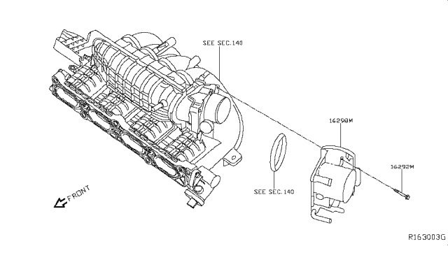 2014 Nissan Rogue Throttle Chamber Diagram