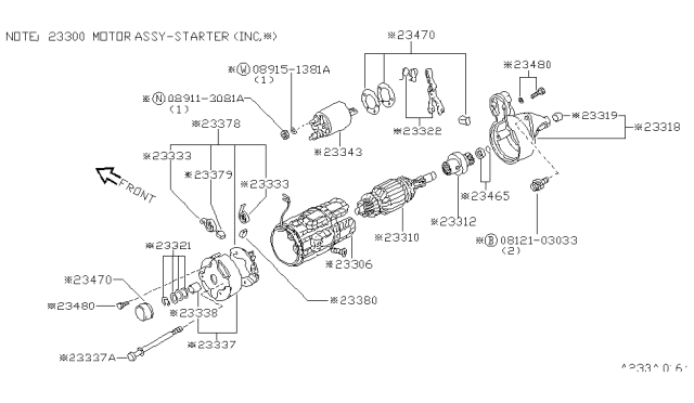 1986 Nissan Pulsar NX Starter Motor Diagram 1