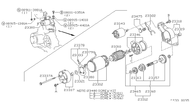 1984 Nissan Pulsar NX Starter Motor Diagram 8
