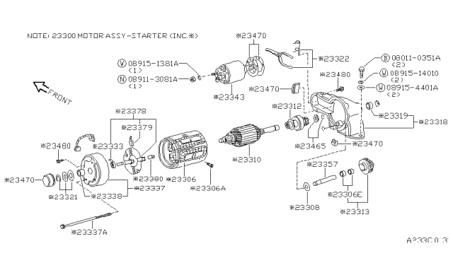1986 Nissan Pulsar NX Starter Motor Diagram 3