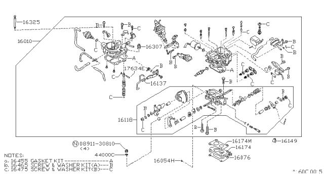 1984 Nissan Pulsar NX Carburetor Diagram 3