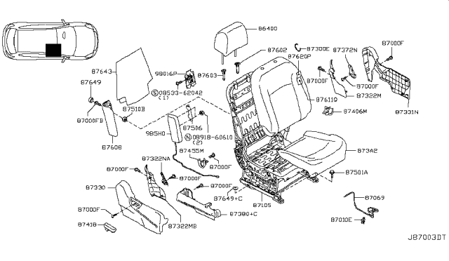 2009 Nissan Rogue Front Seat Diagram 21