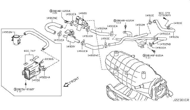 2013 Nissan Rogue Engine Control Vacuum Piping Diagram 2
