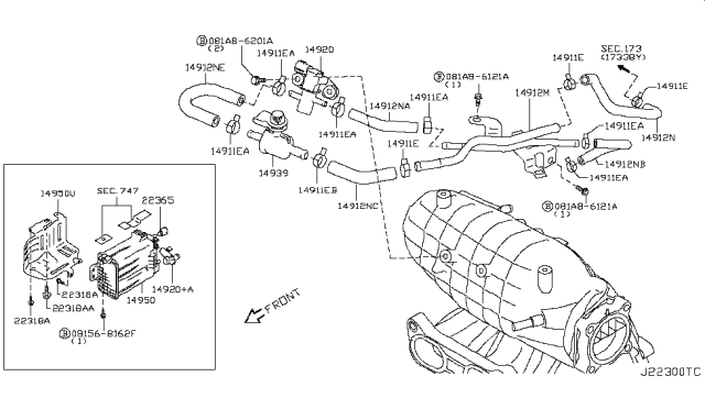 2008 Nissan Rogue Engine Control Vacuum Piping Diagram