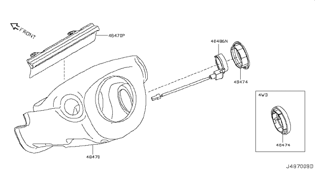 2009 Nissan Rogue Steering Column Shell Cover Diagram