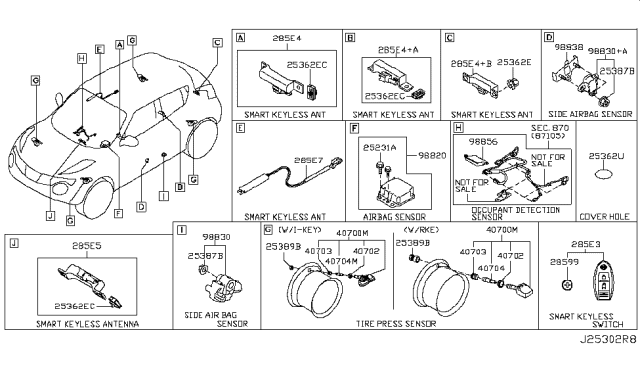 2015 Nissan Juke Controller Assembly-OCCUPANT Sensor Diagram for 98856-3PT0A