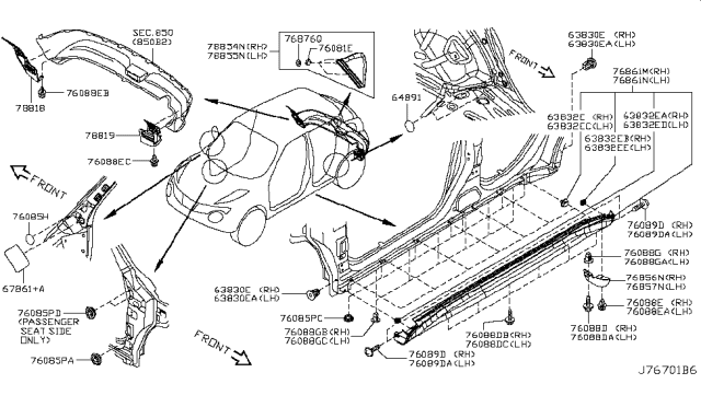 2014 Nissan Juke Body Side Fitting Diagram 2