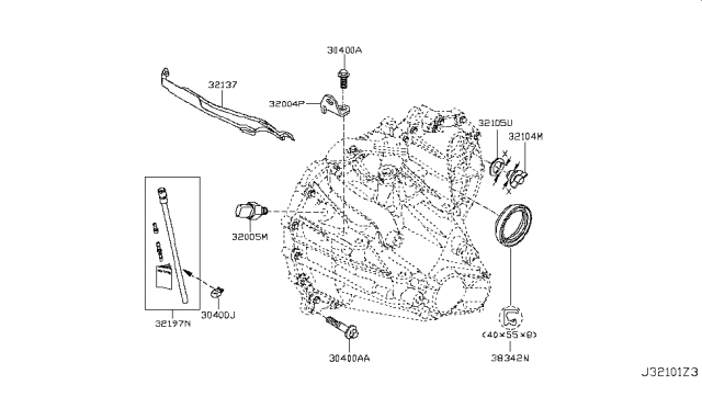 2015 Nissan Juke Transmission Case & Clutch Release Diagram 4