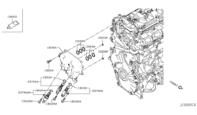 2015 Nissan Juke Camshaft & Valve Mechanism Diagram 6