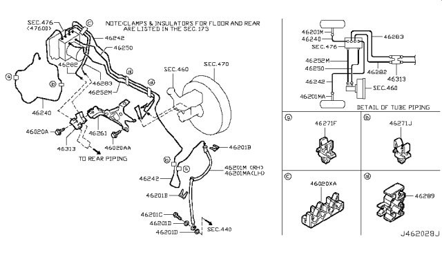 2014 Nissan Juke Brake Piping & Control Diagram 5