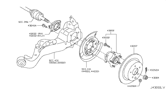 2017 Nissan Juke Rotor Brake-Gcc Unique Diagram for 43206-9W000