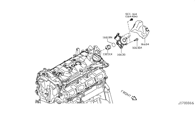 2017 Nissan Juke Insulator-Fuel Pump Diagram for 16634-1KC0A