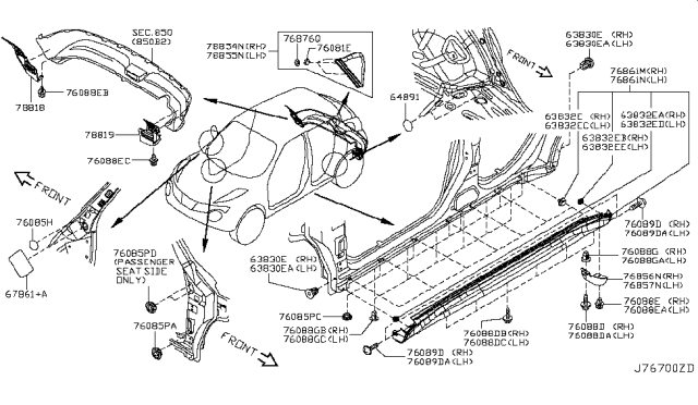 2012 Nissan Juke Body Side Fitting Diagram 1