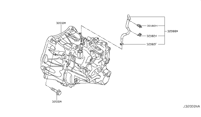 2015 Nissan Juke Manual Transmission Assembly Diagram for 32010-1KG0A