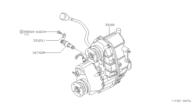 1984 Nissan 720 Pickup Transfer Assembly & Fitting Diagram