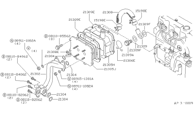 1982 Nissan 720 Pickup Oil Cooler Diagram 1
