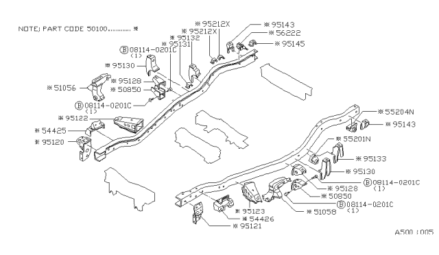 1986 Nissan 720 Pickup Frame Diagram 5