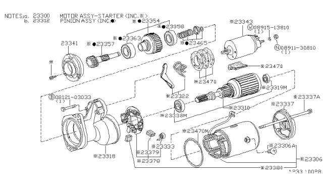 1983 Nissan 720 Pickup Starter Motor Diagram 3