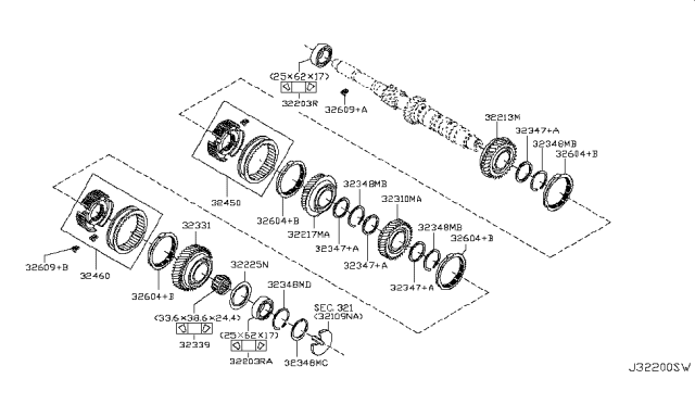 2007 Nissan Sentra Ring-Snap Diagram for 32348-00QAG