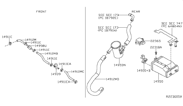 2010 Nissan Sentra Engine Control Vacuum Piping Diagram 1