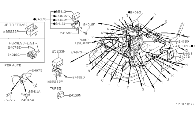 1980 Nissan 280ZX Cover Relay Diagram for 24136-P8100