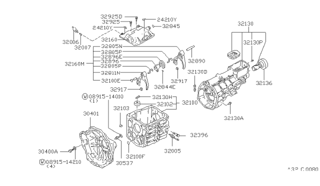1983 Nissan 280ZX Tube-Breather Diagram for C8322-P9500