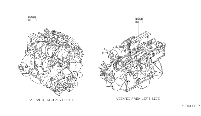 1980 Nissan 280ZX Engine W/CLUTCH Diagram for 10001-P7880