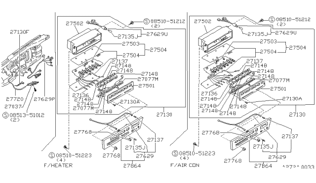 1985 Nissan 300ZX Base-Circuit Diagram for 27612-01P25
