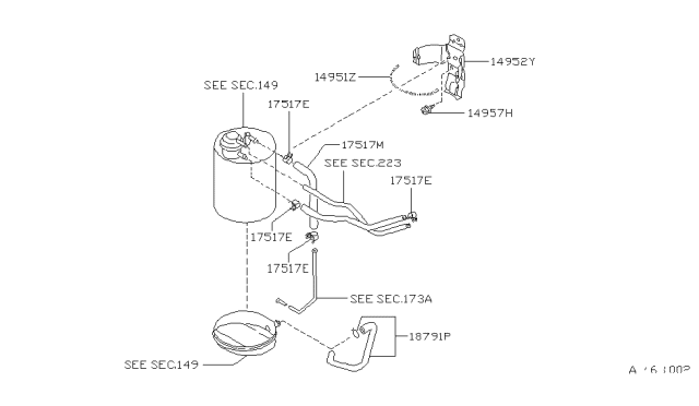 1988 Nissan 300ZX Emission Control Piping Diagram