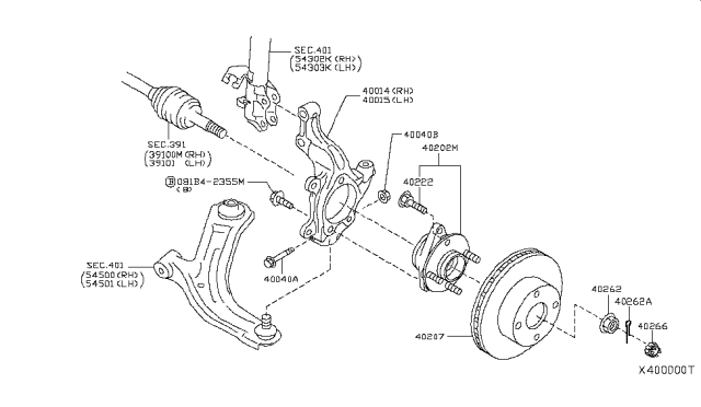 2016 Nissan NV Front Axle Diagram 1