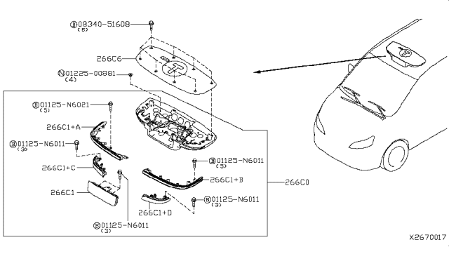 2018 Nissan NV Lamp Assembly-Horn, RH Diagram for 266C4-3LN0A