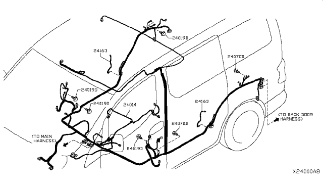 2016 Nissan NV Harness Assembly-Body Diagram for 24014-3LN0A